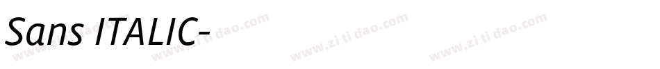 Sans ITALIC字体转换
